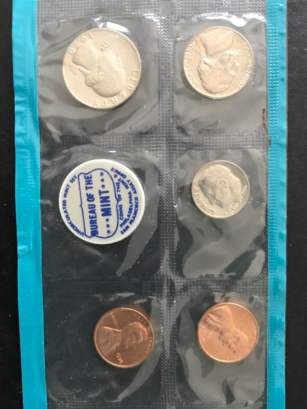 1970 P, D & S U.S. Mint Uncirculated Set - RARE Small Date Variety - 10 Coins